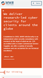 Mobile Screenshot of mwrinfosecurity.com